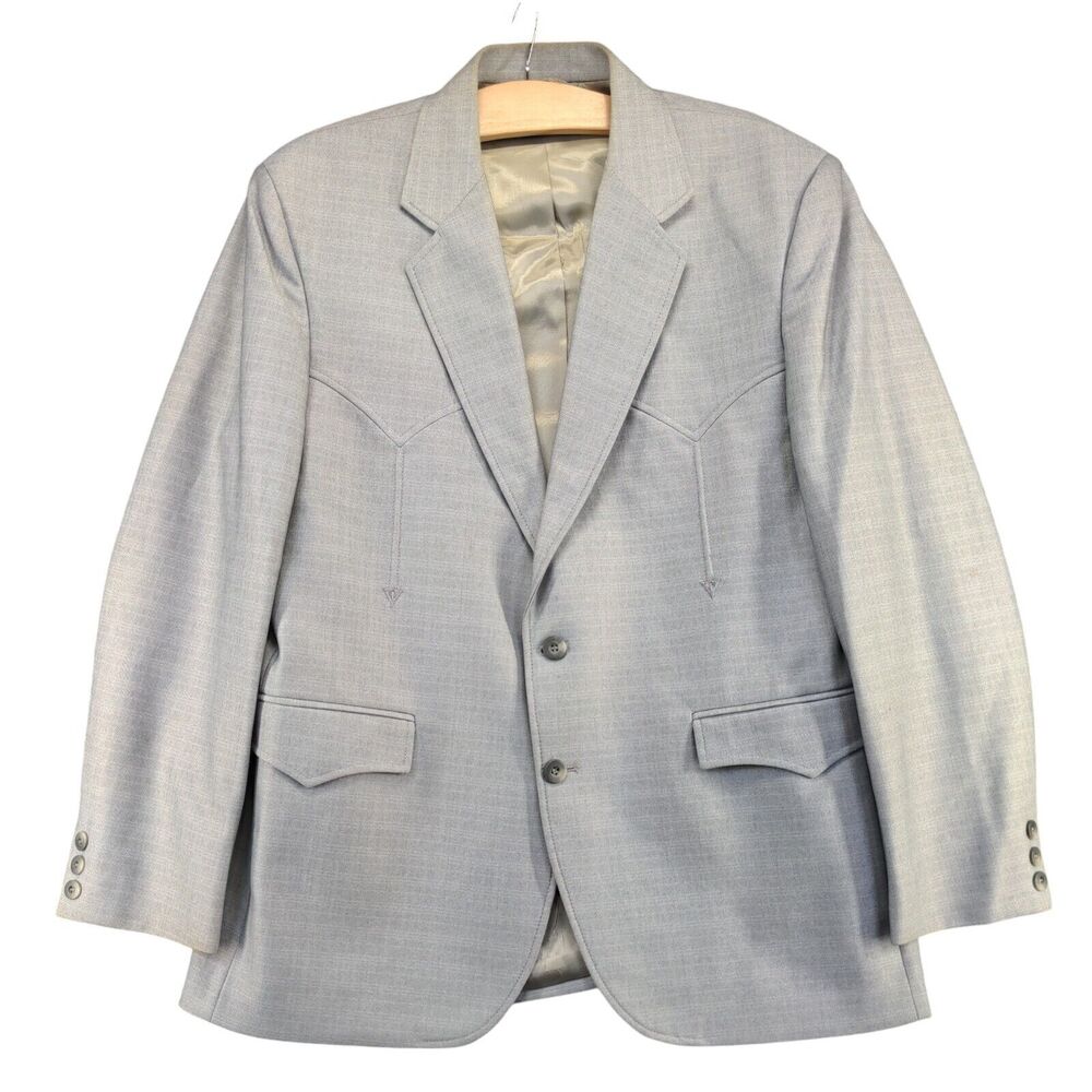 Circle Men's Single Breasted Career Blazer Suit Jacket 42S Gray Lined
